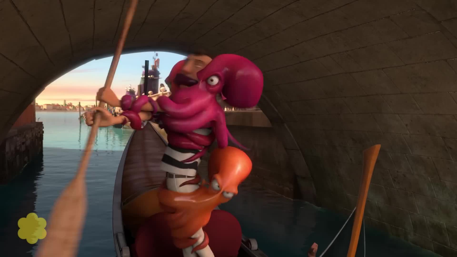 Epic Penguin Chase through Venice City | Penguins of Madagascar